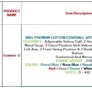 COTTON COVERALL COMFORT-C E306050502 EMPIRAL