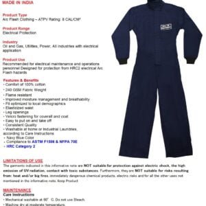 ARC FLASH COVERALL FR HONEYWELL ELECTROSOFT 1412209
