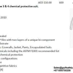 CHEMICAL COVERALL TYPE 3 4
