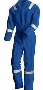 COVERALL COTTON WITH STRIPE SKY BLUE