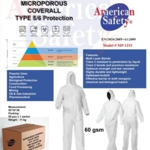 COVERALL DISPOSABLE PRIME CAPTAIN. MP-1211 60 GSM