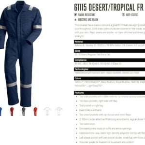 COVERALL REDWING 61115 RED DESERT / TROPICAL FR