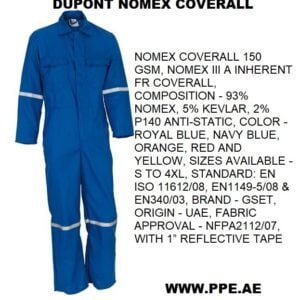 DUPONT NOMEX COVERAL 150 GSM DNCGSET SAVIOR
