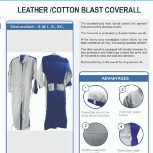 LEATHER/COTTON BLAST COVERALL
